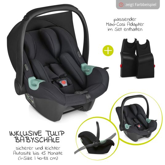 ABC Design 3in1 stroller set Salsa 4 Air Starter Set incl. Tulip and XXL accessory pack - Pure Edition - Wheat