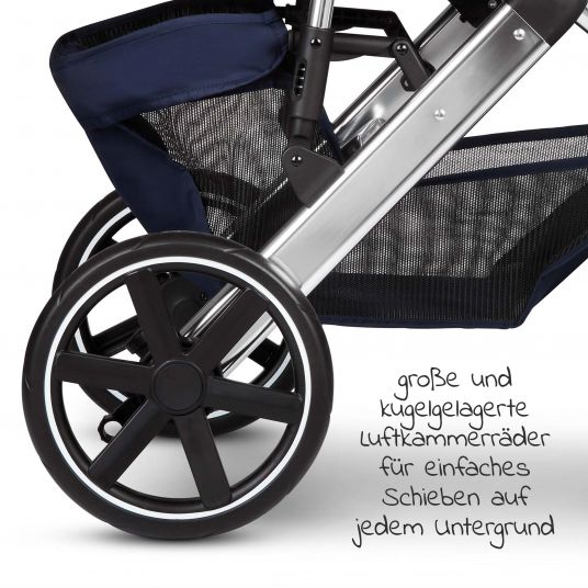 ABC Design 3in1 Stroller Set Salsa 4 - incl. Baby Car Seat Tulip & XXL Accessory Pack - Diamond Edition - Navy