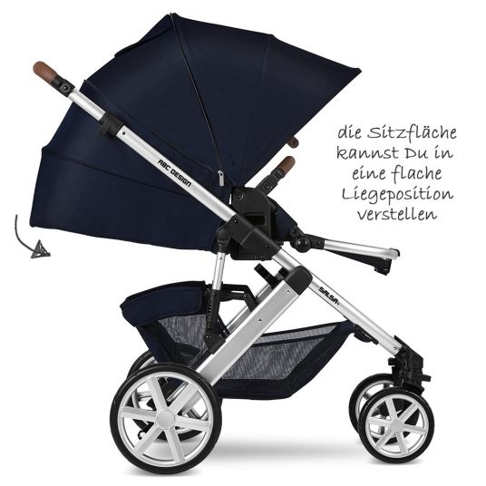 ABC Design 3in1 Kinderwagen-Set Salsa 4 - inkl. Babyschale Tulip & XXL Zubehörpaket - Shadow