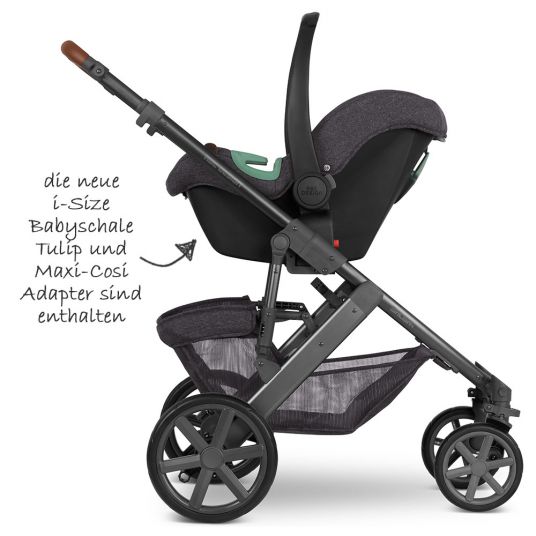 ABC Design 3in1 Kinderwagen-Set Salsa 4 - inkl. Babyschale Tulip & XXL Zubehörpaket - Street