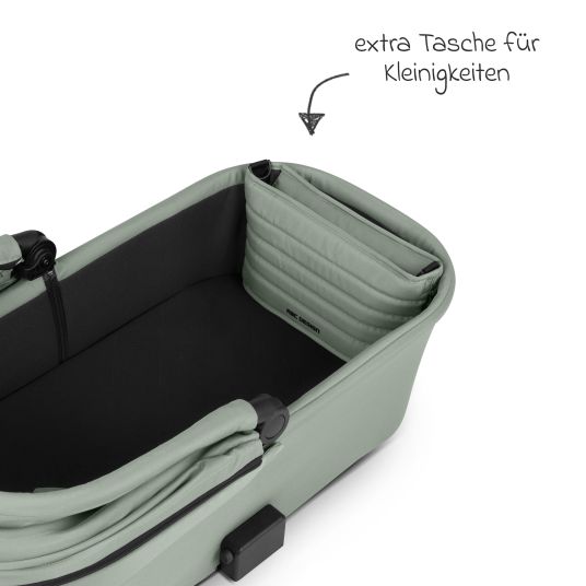 ABC Design Set passeggino 3in1 Salsa 5 Air - incluso navicella, seggiolino auto Pebble Pro, seggiolino sportivo con pacchetto accessori XXL - Pino