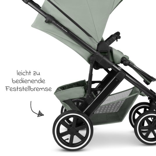 ABC Design Set passeggino 3in1 Salsa 5 Air - incluso navicella, seggiolino auto Pebble Pro, seggiolino sportivo con pacchetto accessori XXL - Pino