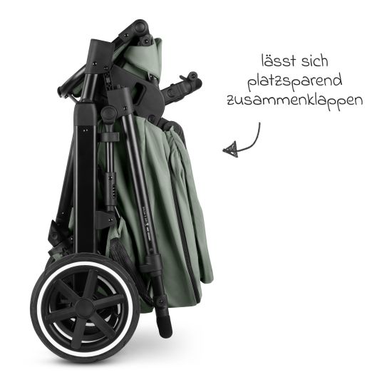 ABC Design Set passeggino 3in1 Salsa 5 Air - incluso navicella, seggiolino auto Pebble Pro, seggiolino sportivo con pacchetto accessori XXL - Pino