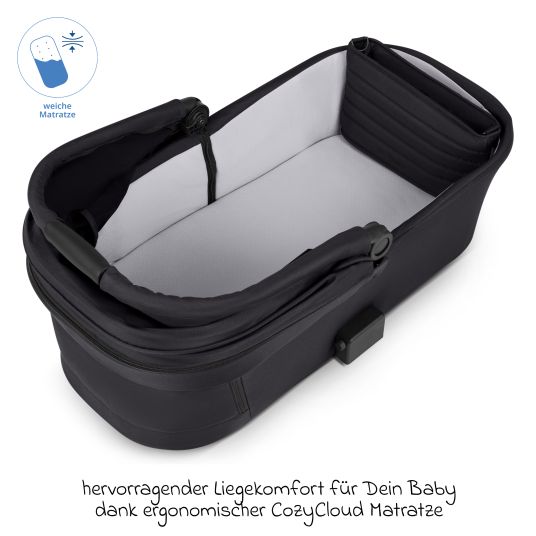 ABC Design 3in1 Kinderwagen-Set Salsa 5 Air - inkl. Babywanne, Autositz Pebble Pro, Sportsitz mit XXL Zubehörpaket - Pure - Coal