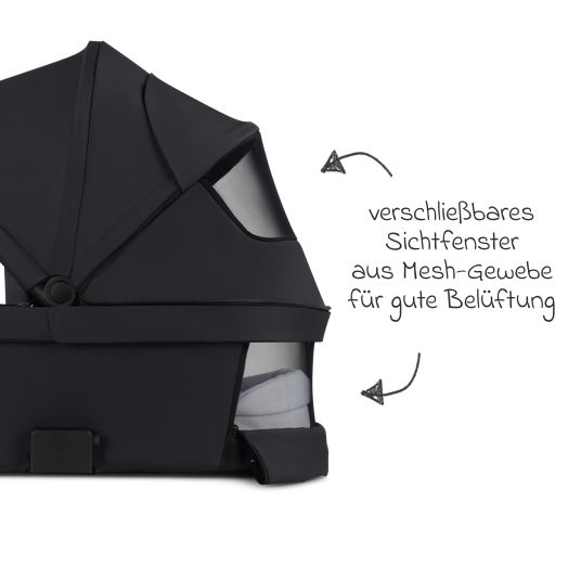 ABC Design 3in1 Kinderwagen-Set Salsa 5 Air - inkl. Babywanne, Autositz Pebble Pro, Sportsitz mit XXL Zubehörpaket - Pure - Coal