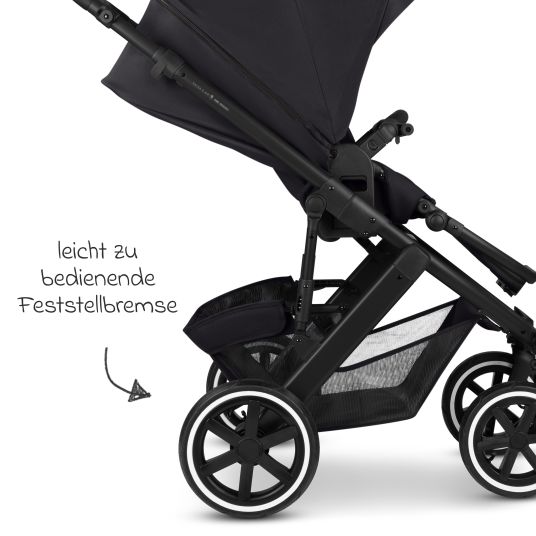 ABC Design 3in1 Kinderwagen-Set Salsa 5 Air - inkl. Babywanne, Autositz Pebble Pro, Sportsitz mit XXL Zubehörpaket - Pure - Coal