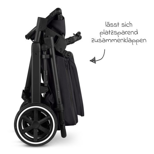 ABC Design 3in1 Kinderwagen-Set Salsa 5 Air - inkl. Babywanne, Autositz Pebble Pro, Sportsitz mit XXL Zubehörpaket - Pure - Coal