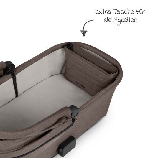 ABC Design Set passeggino 3in1 Salsa 5 Air - incluso navicella, seggiolino auto Pebble Pro, seggiolino sportivo con pacchetto accessori XXL - Pure - Nature