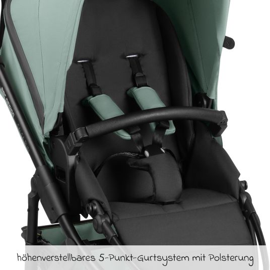 ABC Design 3in1 Kinderwagen-Set Salsa Run - Babywanne, Babyschale Tulip, Sportsitz mit XXL Zubehörpaket (mit Sportzulassung, Luftbereifung & Handbremse) - Aqua