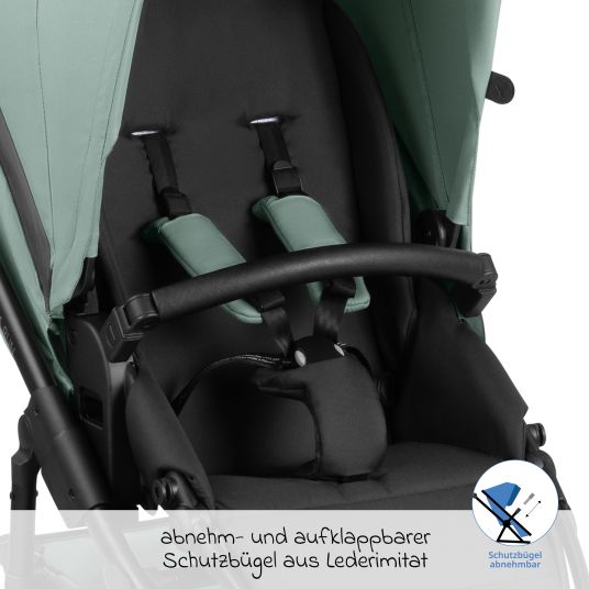 ABC Design 3in1 Kinderwagen-Set Salsa Run - Babywanne, Babyschale Tulip, Sportsitz mit XXL Zubehörpaket (mit Sportzulassung, Luftbereifung & Handbremse) - Aqua