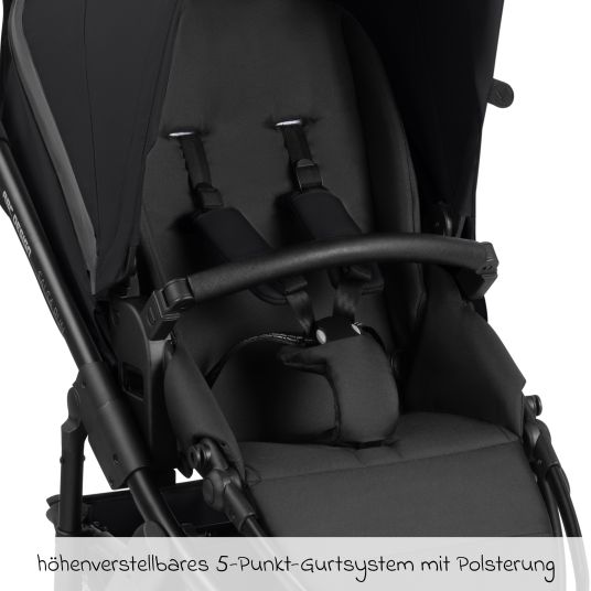 ABC Design 3in1 Kinderwagen-Set Salsa Run - Babywanne, Babyschale Tulip, Sportsitz mit XXL Zubehörpaket (mit Sportzulassung, Luftbereifung & Handbremse) - Ink