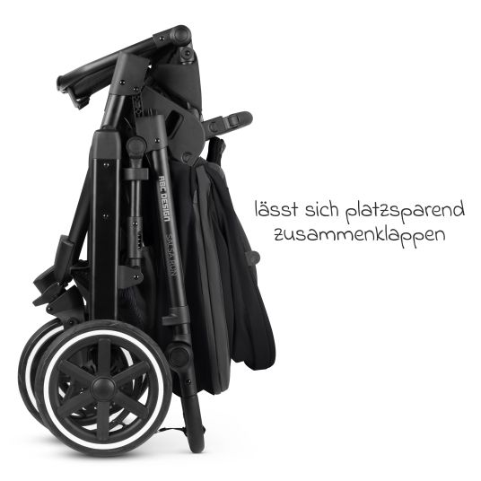 ABC Design 3in1 Kinderwagen-Set Salsa Run - Babywanne, Babyschale Tulip, Sportsitz mit XXL Zubehörpaket (mit Sportzulassung, Luftbereifung & Handbremse) - Ink