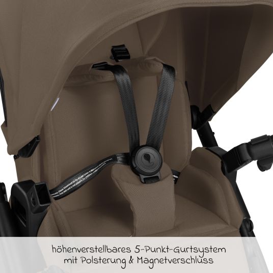 ABC Design 3in1 stroller set Samba 2 - incl. carrycot, Pebble Pro car seat, sports seat with XXL accessory pack - Dark Brown