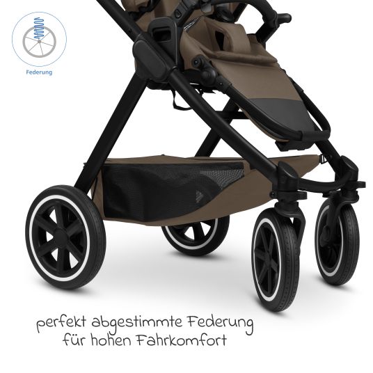 ABC Design 3in1 stroller set Samba 2 - incl. carrycot, Pebble Pro car seat, sports seat with XXL accessory pack - Dark Brown