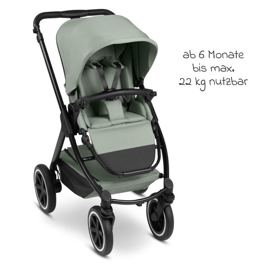 ABC Design Set passeggino 3in1 Samba 2 - incluso navicella, seggiolino auto Pebble Pro, seggiolino sportivo con pacchetto accessori XXL - Pino