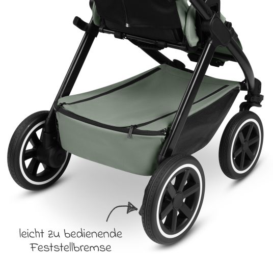 ABC Design Set passeggino 3in1 Samba 2 - incluso navicella, seggiolino auto Pebble Pro, seggiolino sportivo con pacchetto accessori XXL - Pino