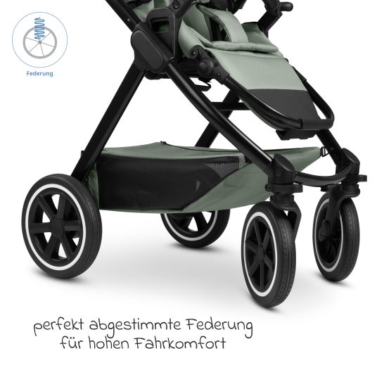 ABC Design Set passeggino 3in1 Samba 2 - incluso navicella, seggiolino auto Pebble Pro, seggiolino sportivo con pacchetto accessori XXL - Pino