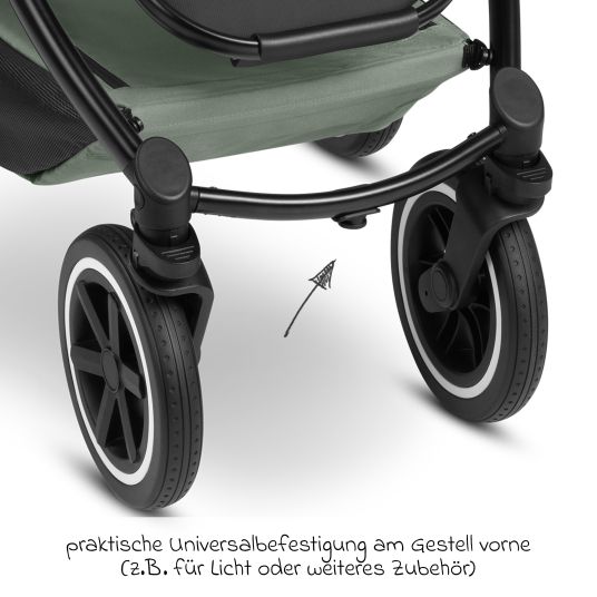 ABC Design Set passeggino 3in1 Samba 2 - incluso navicella, seggiolino auto Pebble Pro, seggiolino sportivo con pacchetto accessori XXL - Pino