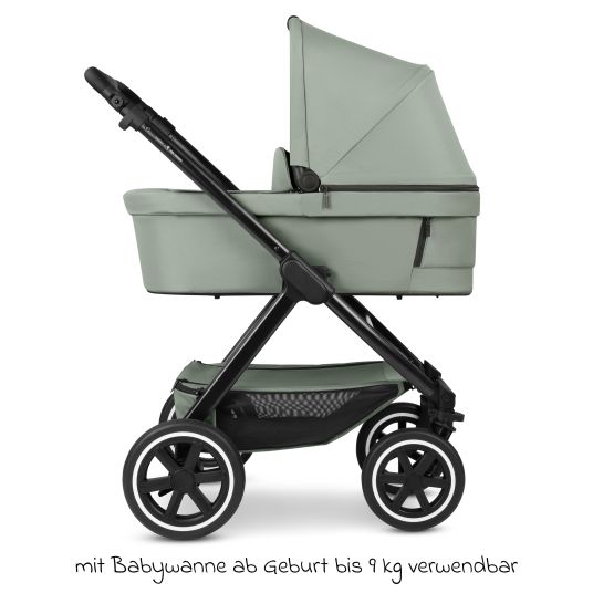 ABC Design Set passeggino 3in1 Samba 2 - incluso navicella, seggiolino auto Pebble Pro, seggiolino sportivo con pacchetto accessori XXL - Pino