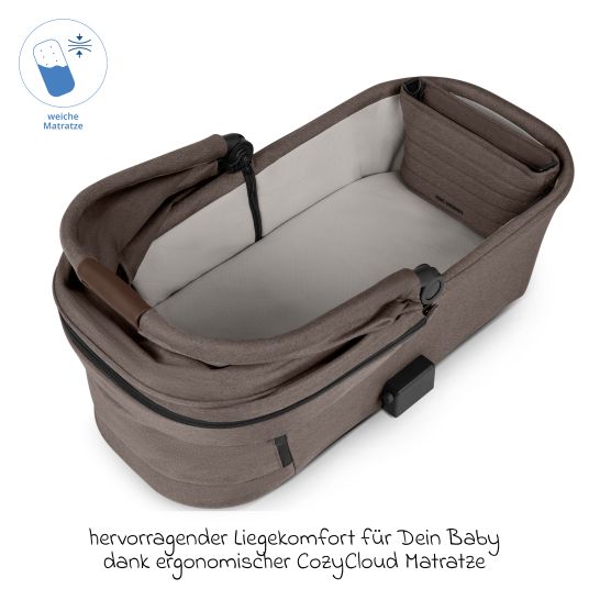 ABC Design 3in1 Kinderwagen-Set Samba 2 - inkl. Babywanne, Autositz Pebble Pro, Sportsitz mit XXL Zubehörpaket - Pure - Nature