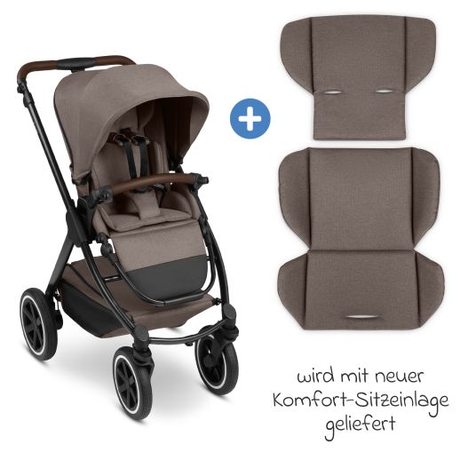 ABC Design 3in1 Kinderwagen-Set Samba 2 - inkl. Babywanne, Autositz Pebble Pro, Sportsitz mit XXL Zubehörpaket - Pure - Nature