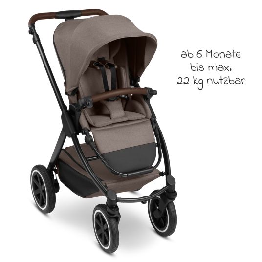 ABC Design 3in1 Kinderwagen-Set Samba 2 - inkl. Babywanne, Autositz Pebble Pro, Sportsitz mit XXL Zubehörpaket - Pure - Nature