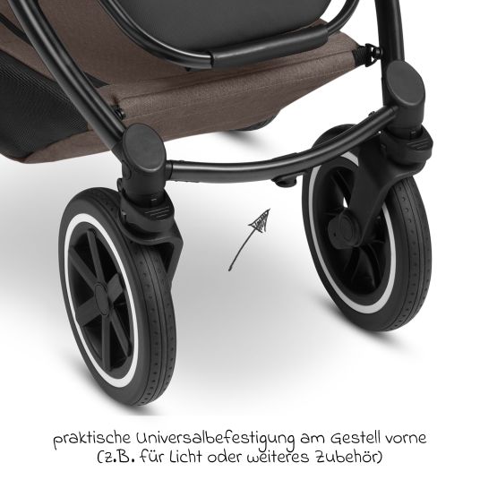 ABC Design 3in1 Kinderwagen-Set Samba 2 - inkl. Babywanne, Autositz Pebble Pro, Sportsitz mit XXL Zubehörpaket - Pure - Nature