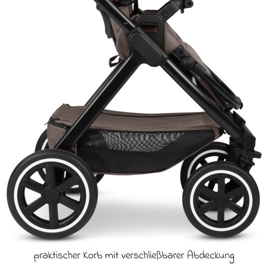 ABC Design 3in1 Kinderwagen-Set Samba 2 - inkl. Babywanne, Autositz Pebble Pro, Sportsitz mit XXL Zubehörpaket - Pure - Nature