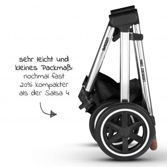ABC Design 3in1 Stroller Set Samba - incl. Baby Car Seat Tulip & XXL Accessory Pack - Diamond Edition - Asphalt