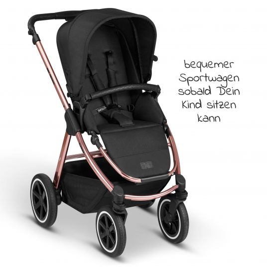ABC Design 3in1 Stroller Set Samba - incl. Baby Car Seat Tulip & XXL Accessory Pack - Diamond Edition - Rose Gold