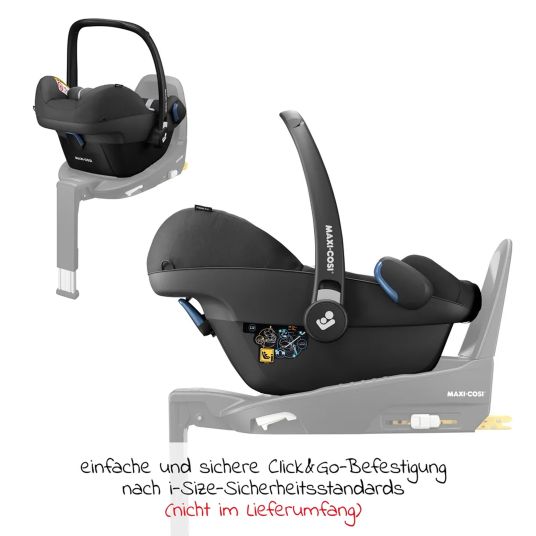 ABC Design Set passeggino Samba 3in1 - include navicella, seggiolino Pebble Pro, seggiolino sportivo, giocattolo da afferrare, libro del passeggino e pacchetto accessori XXL - Ink