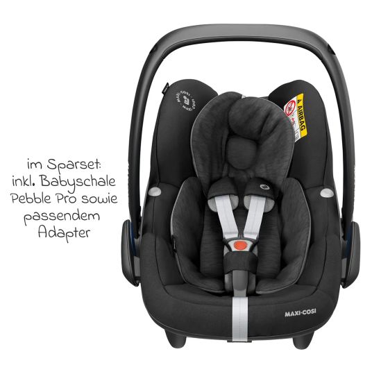 ABC Design 3in1 Kinderwagen-Set Samba - inkl. Babywanne, Autositz Pebble Pro, Sportsitz, Greifling, Buggybuch und XXL Zubehörpaket - Pine