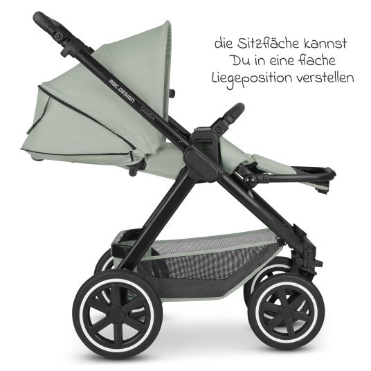 ABC Design 3in1 Kinderwagen-Set Samba - inkl. Babywanne, Autositz Pebble Pro, Sportsitz, Greifling, Buggybuch und XXL Zubehörpaket - Pine