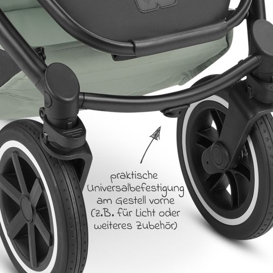 ABC Design 3in1 Kinderwagen-Set Samba - inkl. Babywanne, Autositz Pebble Pro, Sportsitz, Greifling, Buggybuch und XXL Zubehörpaket - Pine