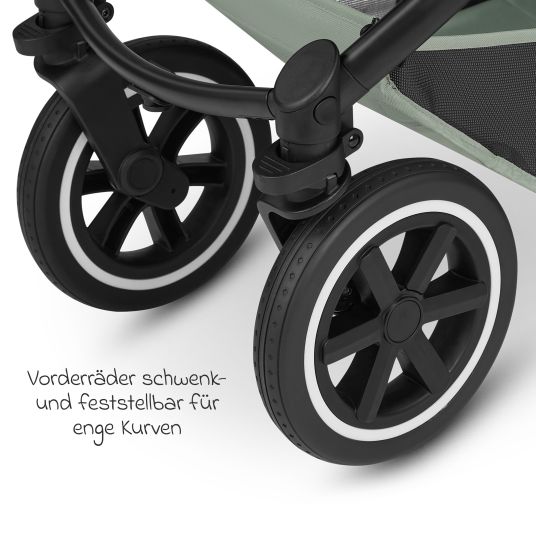 ABC Design 3in1 Kinderwagen-Set Samba - inkl. Babywanne, Autositz Pebble Pro, Sportsitz, Greifling, Buggybuch und XXL Zubehörpaket - Pine