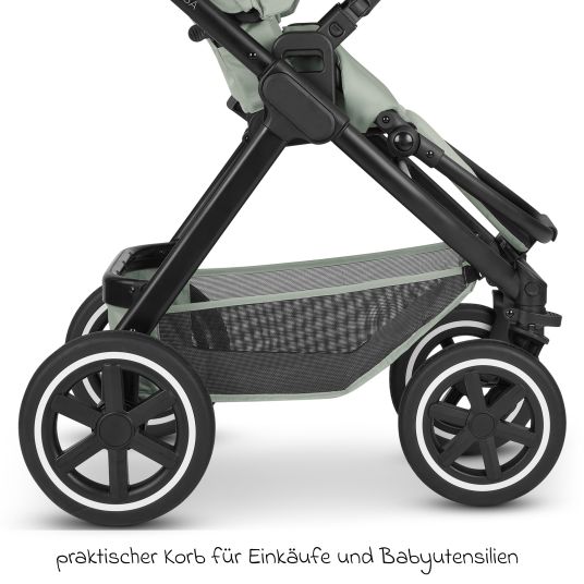 ABC Design Set passeggino Samba 3in1 - include navicella, seggiolino Pebble Pro, seggiolino sportivo, giocattolo da afferrare, libro del passeggino e pacchetto accessori XXL - Pino