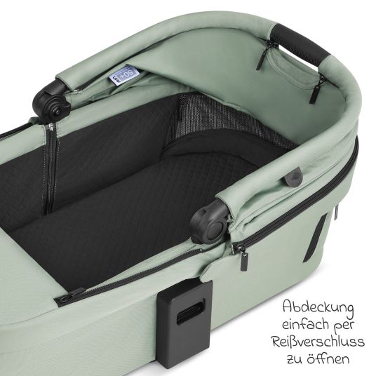 ABC Design 3in1 Kinderwagen-Set Samba - inkl. Babywanne, Autositz Pebble Pro, Sportsitz, Greifling, Buggybuch und XXL Zubehörpaket - Pine