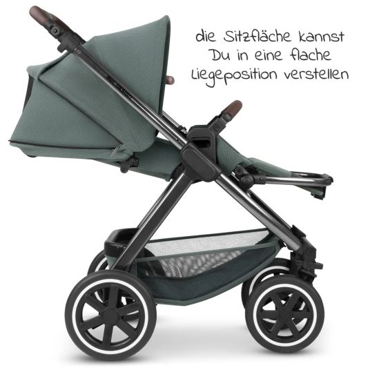 ABC Design 3in1 Samba baby carriage set - incl. carrycot, Tulip car seat, sports seat and XXL accessory pack - Aloe