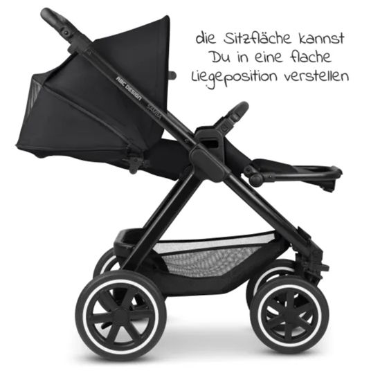 ABC Design 3in1 Kinderwagen-Set Samba - inkl. Babywanne, Autositz Tulip, Sportsitz und XXL Zubehörpaket - Ink