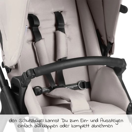 ABC Design 3in1 Kinderwagen-Set Samba - inkl. Babywanne, Autositz Tulip, Sportsitz und XXL Zubehörpaket - Powder