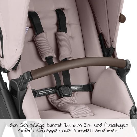 ABC Design 3in1 Kinderwagen-Set Samba - inkl. Babywanne, Autositz Tulip, Sportsitz und XXL Zubehörpaket - Pure Edition - Berry