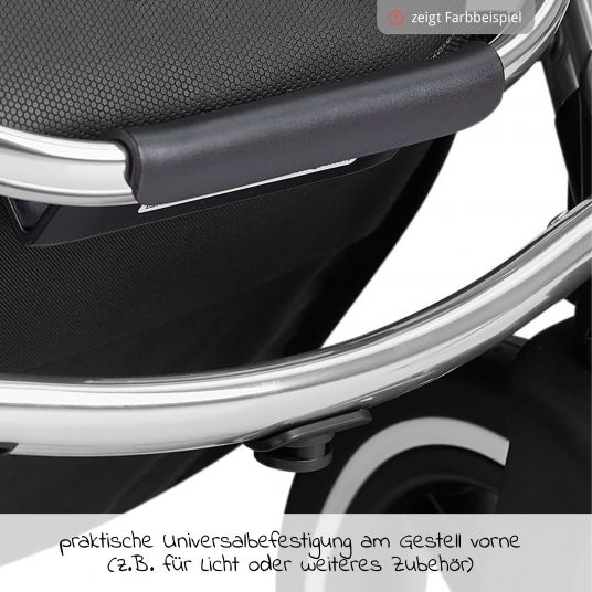ABC Design Set passeggino Samba 3in1 - incluso navicella, Tulip, seggiolino sportivo, borsa fasciatoio e copripiedi - Fashion Edition - Mineral