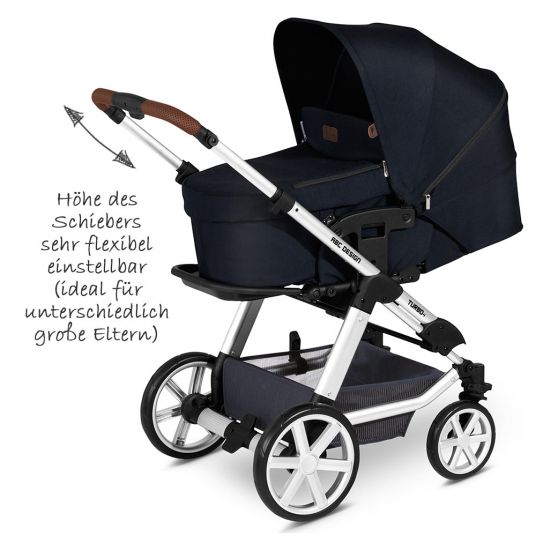 ABC Design 3in1 Kinderwagen-Set Turbo 4 - inkl. Babyschale Tulip & XXL Zubehörpaket - Shadow