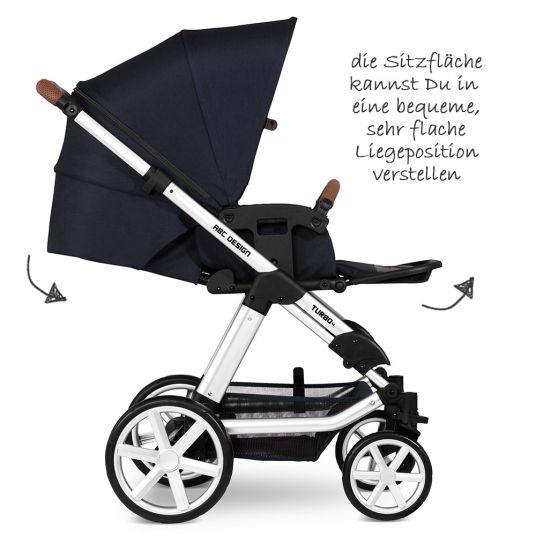 ABC Design 3in1 stroller set Turbo 4 - incl. infant carrier Tulip & XXL accessories package - Shadow
