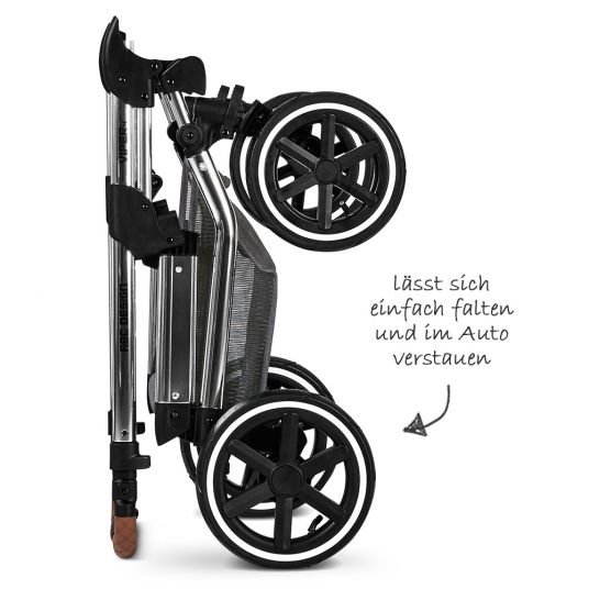ABC Design 3in1 stroller set Viper 4 - Diamond Edition - incl. infant carrier Tulip & XXL accessory pack - Asphalt