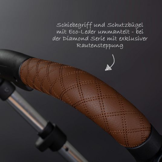 ABC Design 3in1 stroller set Viper 4 - Diamond Edition - incl. infant carrier Tulip & XXL accessory pack - Asphalt