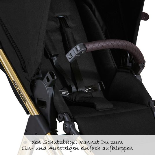 ABC Design Set passeggino 3in1 Viper 4 - Diamond Edition - incluso seggiolino auto Tulip e pacchetto accessori XXL - Champagne