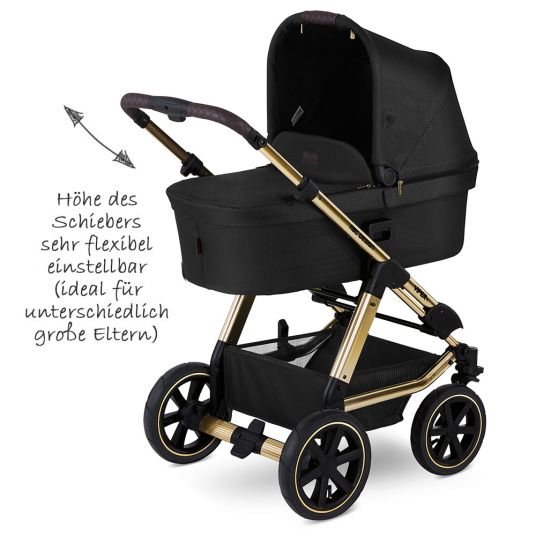 ABC Design 3in1 Kinderwagen-Set Viper 4 - Diamond Edition - inkl. Babyschale Tulip & XXL Zubehörpaket - Champagne