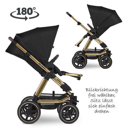 ABC Design 3in1 Kinderwagen-Set Viper 4 - Diamond Edition - inkl. Babyschale Tulip & XXL Zubehörpaket - Champagne