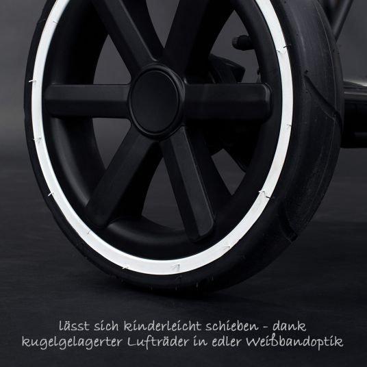 ABC Design 3in1 Kinderwagen-Set Viper 4 - Diamond Special Edition - inkl. Babywanne, Babyschale & Zubehörpaket - Asphalt
